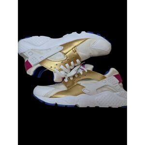 Nike Air Huarache Run GS Racer Blue Gold Youth Unisex US Size 6.5Y Y2K 90s Vibe